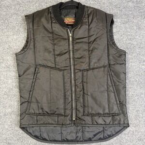 Vintage Walls Blizzard-Pruf  Vest Mens Large Black Insulated Workwear USA Made